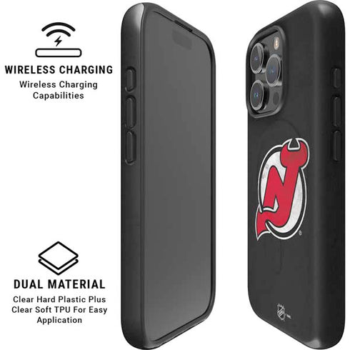 NHL New Jersey Devils Distressed iPhone 16 Pro Magsafe Impact Case